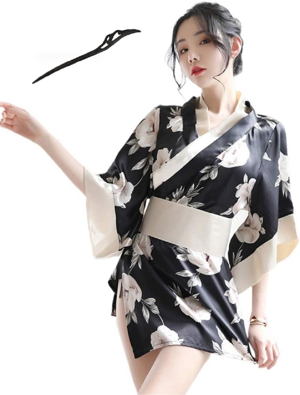 Amazon.co.jp: [happykoko] 着物 ミニドレス 花魁 コスプレ セクシー
